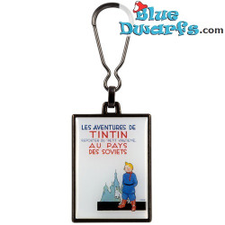 Copertina di Tintin nel paese dei Soviet - Portachiavi di Tintin - Metallo - 5,5x4cm
