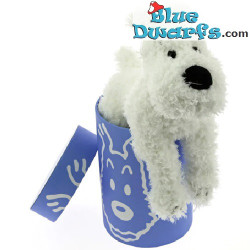 Pluche Bobbie - Kuifje merchandise - Blauwe displaydoos - Tintinimaginatio - 20 cm