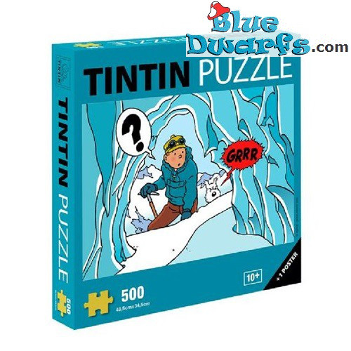 Puzzle Tintin - La grotte du Tibet - 500 pièces (incluant une affiche)