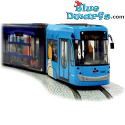 Straßenbahn - Tim und Struppi Figur - Modell MIVB T3000 - Limitierte Auflage - 1000 Stück weltweit - Tintinimaginatio - 37cm