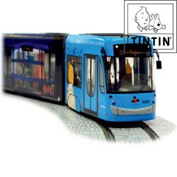 Tintin Figurine: Tram - Model MIVB T3000 - Limited edition - 1000 pieces Worldwide - Moulinsart - 37cm