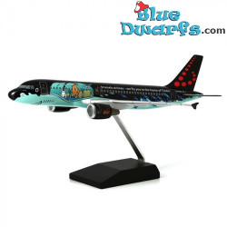 Het vliegtuig Airbus Air Brussels - Beeldje Kuifje - Model A320 Rackham - Tintinimaginatio - 1/100 - 37,5cm
