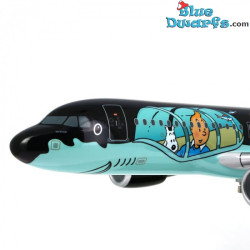 L'aereo Airbus Air Brussels - Statua di Tintin - Modello A320 Rackham - Tintinimaginatio - 1/100 - 37,5cm
