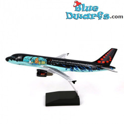Het vliegtuig Airbus Air Brussels - Beeldje Kuifje - Model A320 Rackham - Tintinimaginatio - 1/100 - 37,5cm
