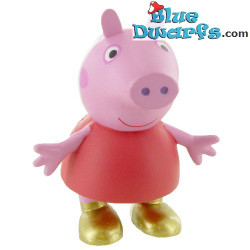 Peppa Pig con zapatos dorados - Mi Primera Peppa Pig - Peppa Pig Figura - Comansi - 6cm