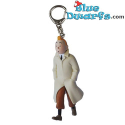 Tintin con cappotto da passeggio - Portachiavi Tintin - 5,5 cm