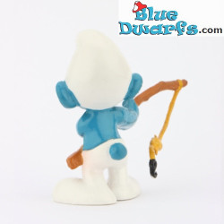 20101: Pêcheur Schtroumpf avec canne à pêche brun clair – Bully ou Schleich – 5,5 cm