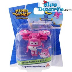 Supercharged Dizzy - Super Wings Transform a Bots - Helicopter Play Figure - 6,5cm