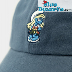 Smurfin in Beiers kostuum met verstopte Gargamel - Baseballcap voor Vrouwen - Snapback - Jeneverbesblauw - Bavarian Caps - 56cm