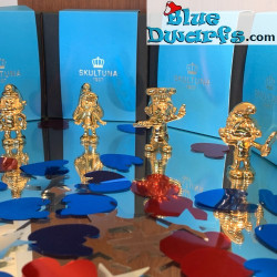 Gouden Smurfen - Complete set van 6 smurfen - Skultuna - 55mm