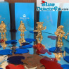 Gold Smurfs - Complete set of 4 smurfs - Skultuna - 55mm