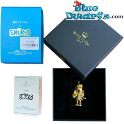 Gold Smurfs - Complete set of 4 smurfs - Skultuna - 55mm