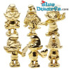 Gouden Smurfen - Complete set van 6 smurfen - Skultuna - 55mm