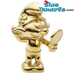 Gold Smurfs - Complete set of 4 smurfs - Skultuna - 55mm
