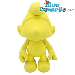Zwart, Geel en Rode Smurfen – 20 cm – Duitsland/België kleuren – Vinyl Global Smurfday figuren – Set van 3