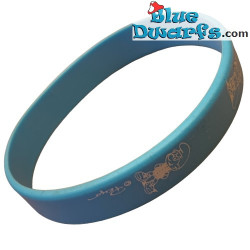 Pulsera azul pitufo - Varias figuras - goma flexible