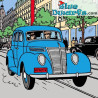 De Taxi van Marc Charlet  - Ford 74 V8 60 Fodor Sedan - 1937 - Kuifje auto - Schaal 1/24 - Nr. 58