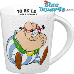 Obélix étreignant Idéfix -Tu es le meilleur - Tasse en céramique Astérix et Obélix - 380ML