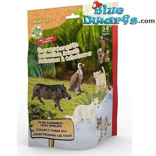 Schleich Wildlife - Kit de jeu -  Sachet Blind bag 3 animaux - Wild Life - 87956