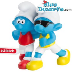 Para Runner Smurf with Guide - Mc Donalds Happy Meal - Schleich - 2024 - 5,5cm