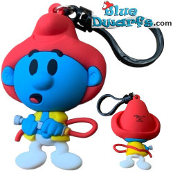 Puffo Pompiere - Clip per Borsa Collezionabile in Schiuma - Monogram - 5cm