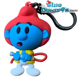 Puffo Pompiere - Clip per Borsa Collezionabile in Schiuma - Monogram - 5cm