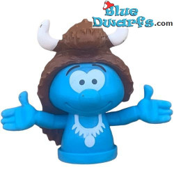 Puffo con cappello di bufalo - Puffo Indiani dei Puffi - 2019 - Dairy4Fun - 4,5cm