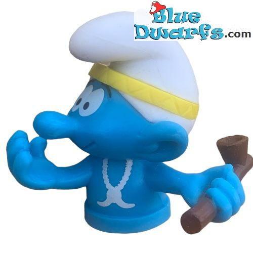 Smurf with yellow indian headband - Smurf native americans - pentopper - 2019 - Dairy4Fun - 4,5cm