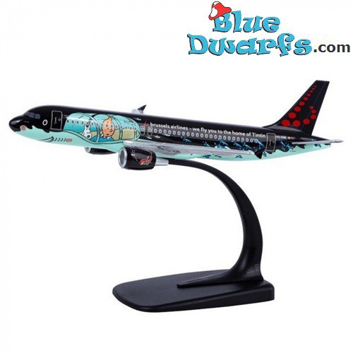 Das Flugzeug Airbus Air Brussels - Tim und Struppi Figur - Modell A320 Rackham - Tintinimaginatio - 1/200 - 19cm