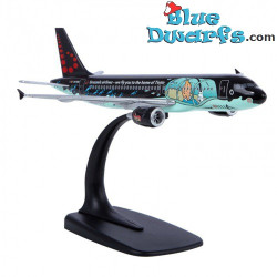 L'aereo Airbus Air Brussels - Statua di Tintin - Modello A320 Rackham - Tintinimaginatio - 1/200 - 19cm
