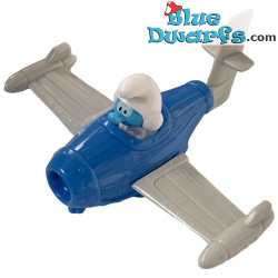 Smurf with blue airplane - Kinder Surprise - 2018 - Ferrero - +/- 4cm
