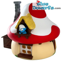 Casa dei Puffi - Salvadanaio - Puffo che guarda fuori dalla finestra - Plastoy