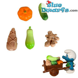 5 x Légumes - Produit de Décoration Schtroumpfs - Schtroumpf Non Inclus - 2,5 cm