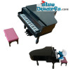 Piano - Producto de Decoración de Pitufos - Pitufo No Incluido - 9x8 cm
