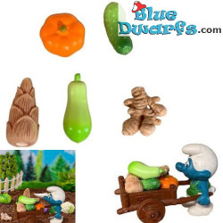 5 x Légumes - Produit de Décoration Schtroumpfs - Schtroumpf Non Inclus - 2,5 cm