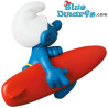 20137: Surfeur Schtroumpf - planche de surf rouge - UDF - 2023 - Medicom - 8cm