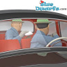 Tornasol en Mercedes 180 Borduriaj - Coche de Tintín N°43 - 1/24 - 10 cm