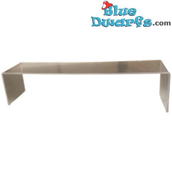 Estante de plástico - Producto decorativo de Los Pitufos - Pitufo no incluido - 30x7x7,5cm