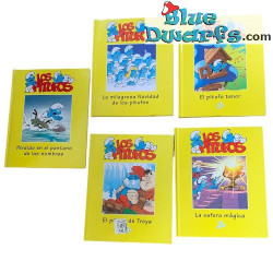 5 x Libri Dei Puffi Selezionati Casualmente - Lingua Spagnola - Copertina Rigida - in condizioni quasi perfette