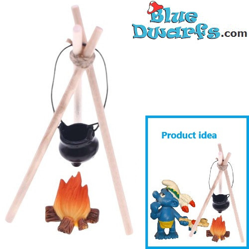 Kampset voor de Winter op Schaal - Smurfen Decoratieproduct - Smurf Niet Inbegrepen - 1:12