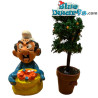 Arbre Fruiter en Pot Miniature - Produit de Décoration Les Schtroumpfs - Schtroumpf Non Inclus - 1:12