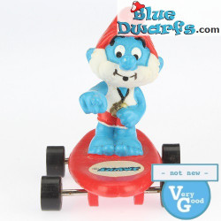 1) Grote smurf op Skateboard - Hardee's - Schleich - 5,5cm - VG