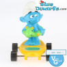 4) Puffo con skateboard - Hardee's - giallo - Schleich - 5,5cm - VG