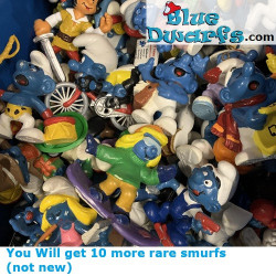10 Smurfen - Schleich & Bully - Zeldzamere Smurfen - 5,5 cm - VG