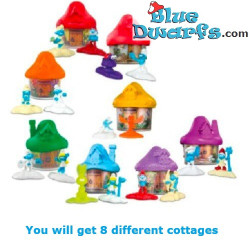 8 Casas de Pitufos Diferentes - Seleccionadas al Azar - McDonald's - Happy Meal - 2017 - 10 cm