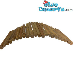 Ponte in Legno - Prodotto Decorativo dei Puffi - Puffo Non Incluso - 19x10 cm