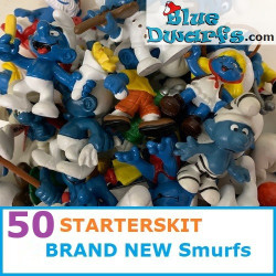 50 Puffi - Condizione: Nuovo - Schleich & Bully - 5,5 cm