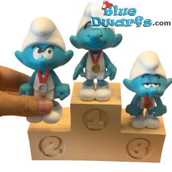 The Smurs Podium - The Olympic Figurines - Plastoy - 20 cm