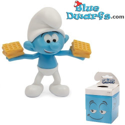 Pitufo Goloso con waffles - Figuras Graciosas de los Pitufos - Giochi Preziosi - 2024 - 7,5 cm