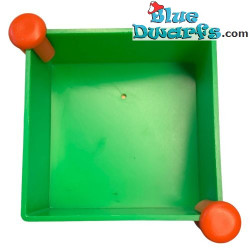 Groen Rek met Rode Pinnen - Schleich - Officieel Smurfenartikel - Smurf Niet Inbegrepen - 7x7x3 cm